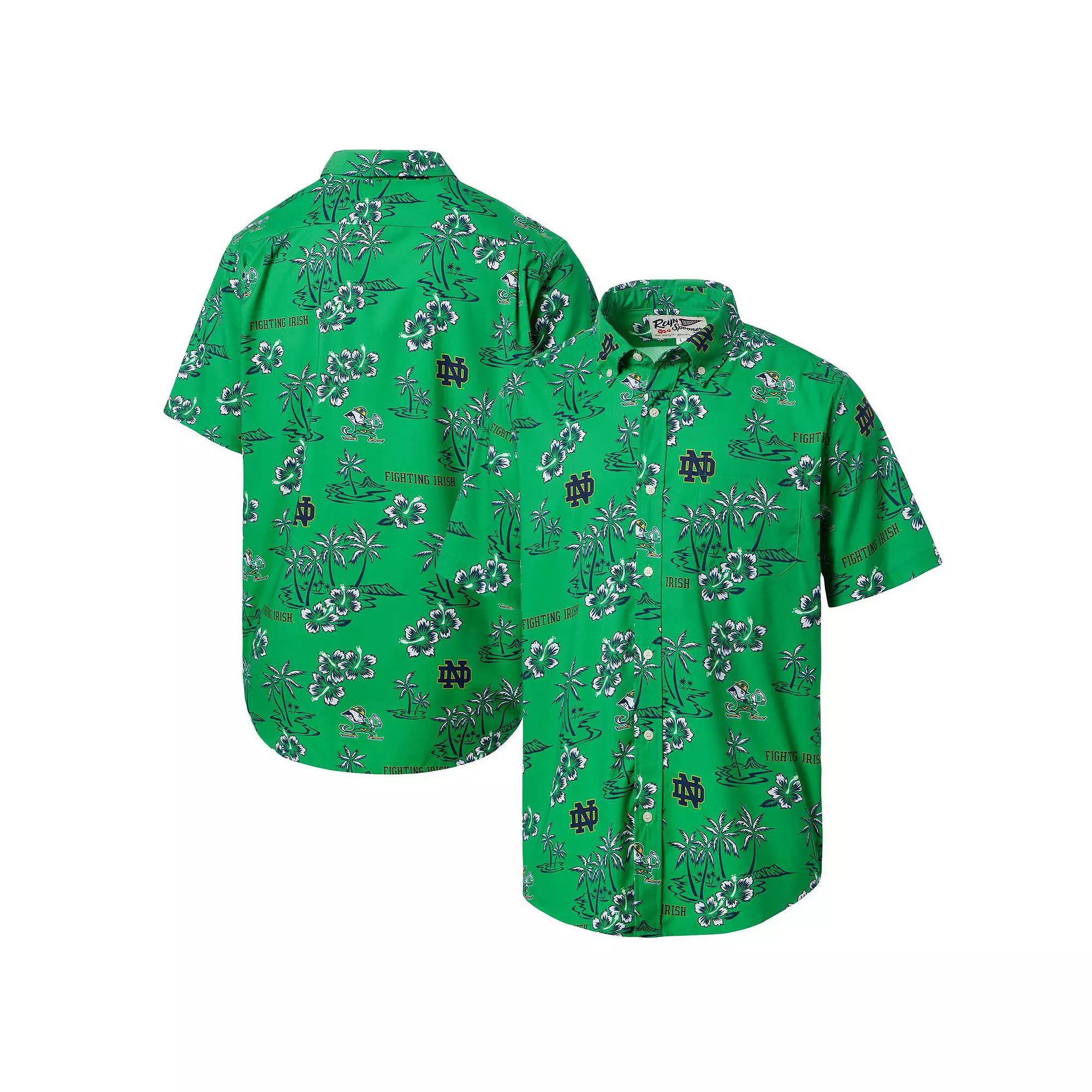 Men's Reyn Spooner Kelly Green Notre Dame Fighting Irish Classic Button-Up Shirt, Size: Small Product Image