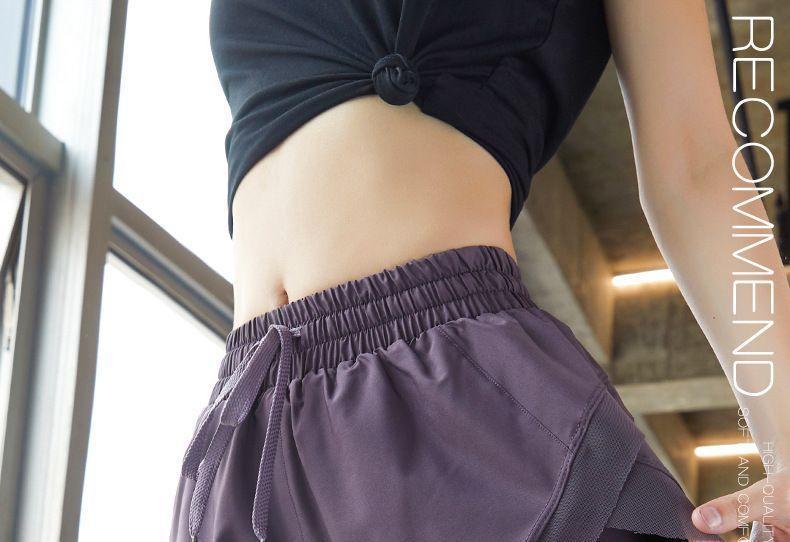 Layered Drawstring Running Shorts Product Image