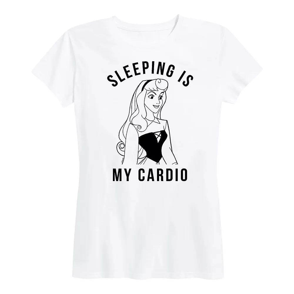 Disney Princess Aurora Women's Sleeping Is My Cardio Graphic Tee, Girl's,  Product Image