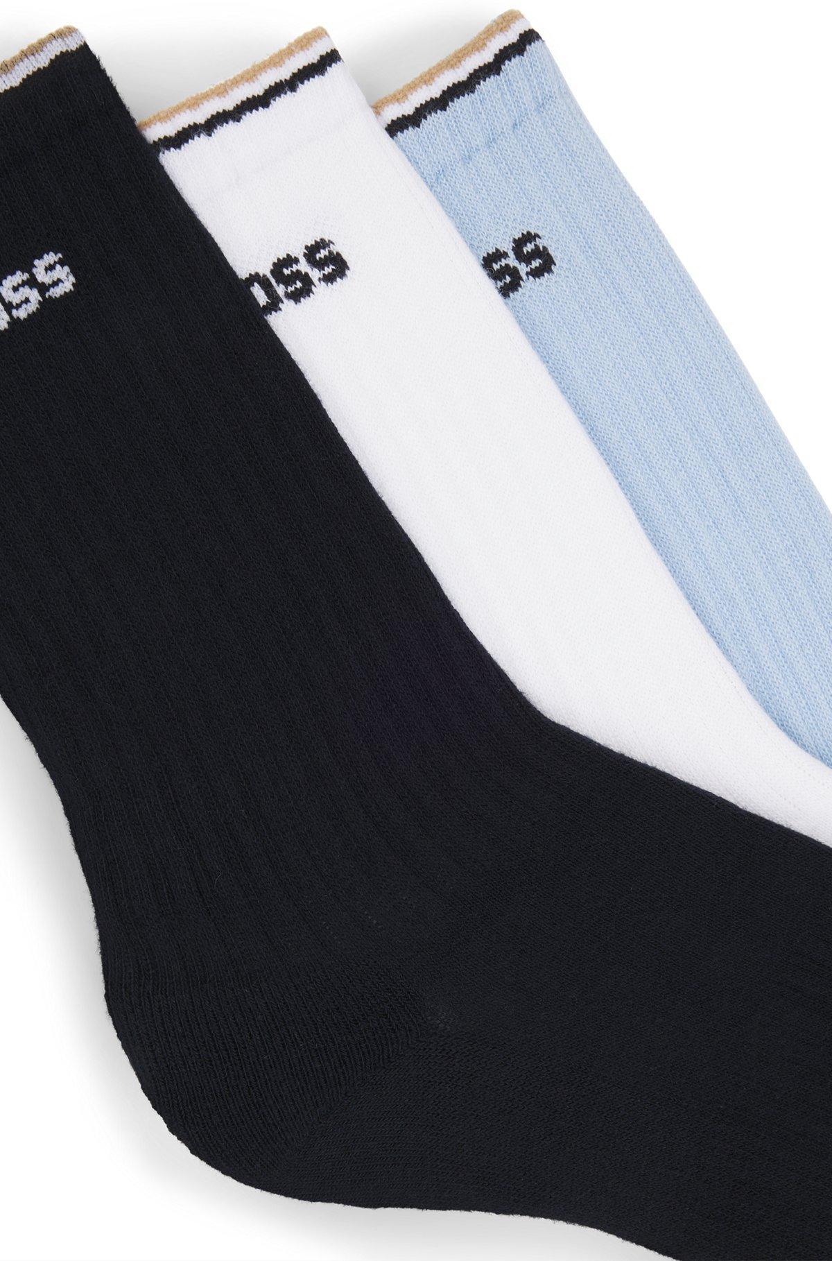 Three-pack of short socks with logos Product Image