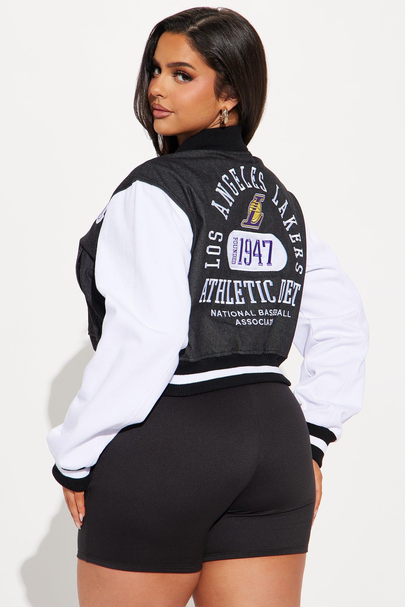 Lakers Home Game Jacket - Black Wash Product Image