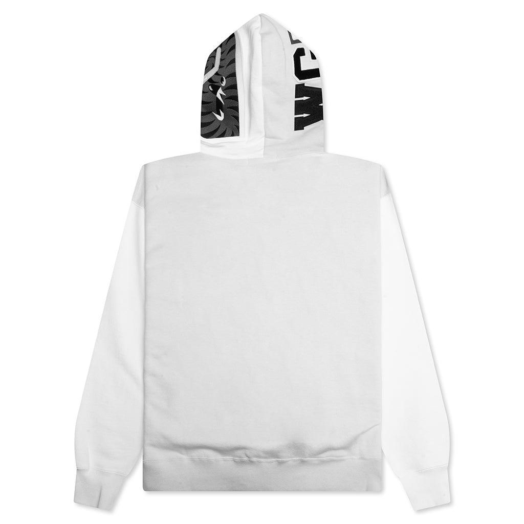 Shark Full Zip Hoodie #1 - Gray Male Product Image