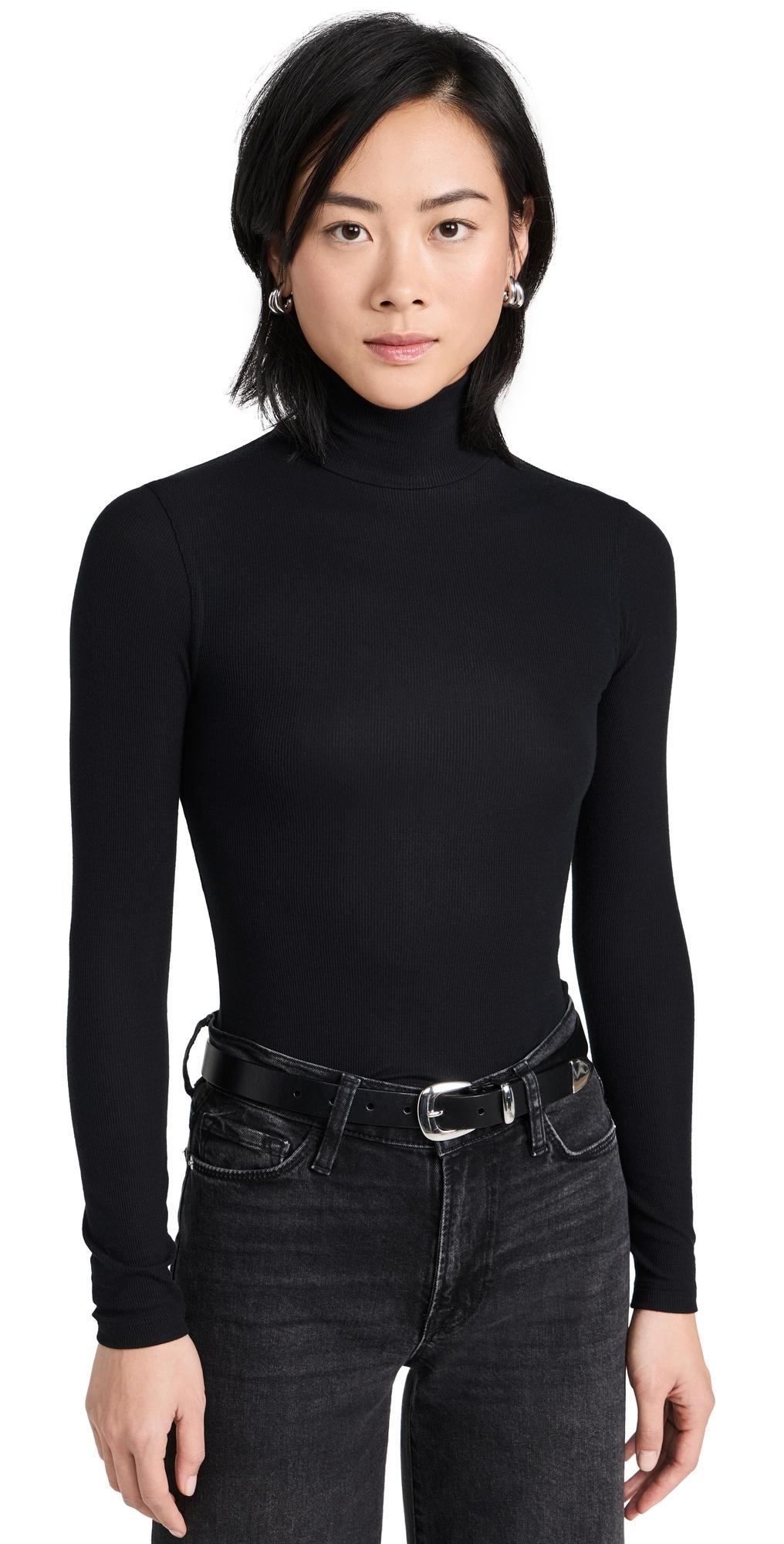 Womens Rib Turtleneck Sweater Product Image