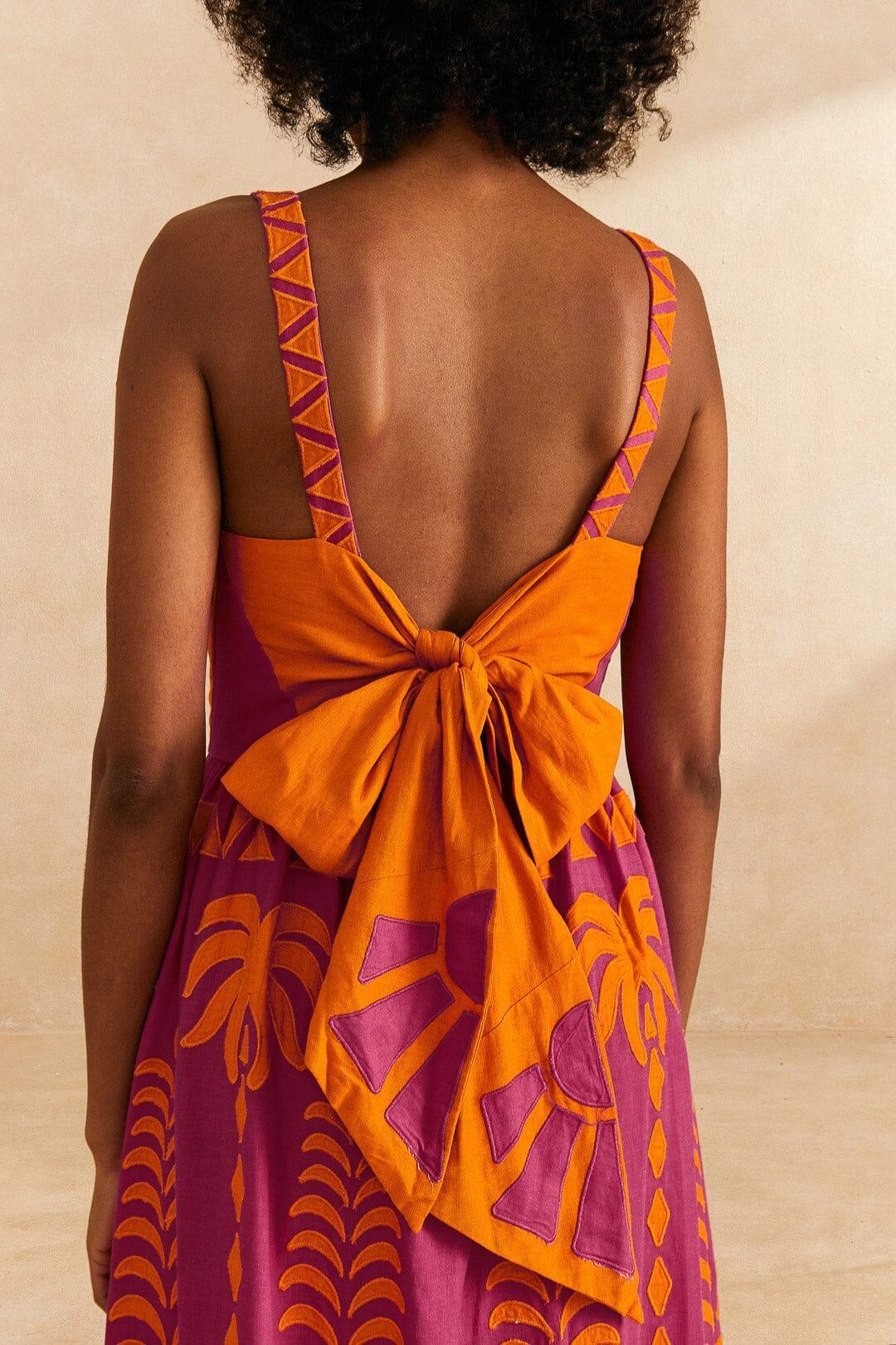 Orange Pineapple Love Cutwork Dress Product Image