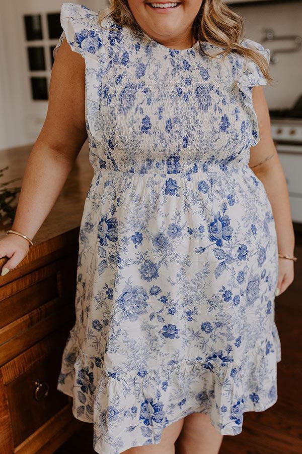 Whimsical Daydream Floral Smocked Mini Dress Curves Product Image