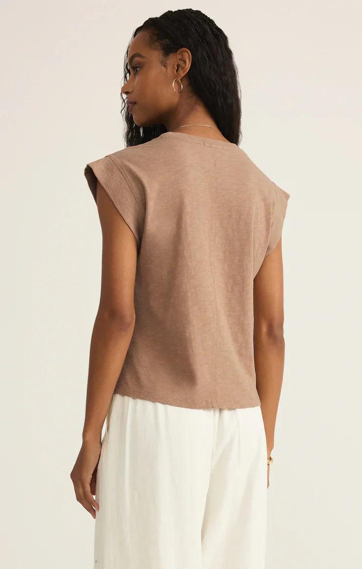 Z Supply Camino Slub Tee Iced Coffee Product Image