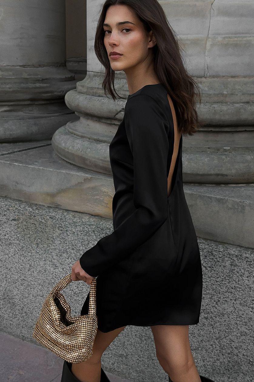 Asymmetric Open Back Mini Dress Product Image