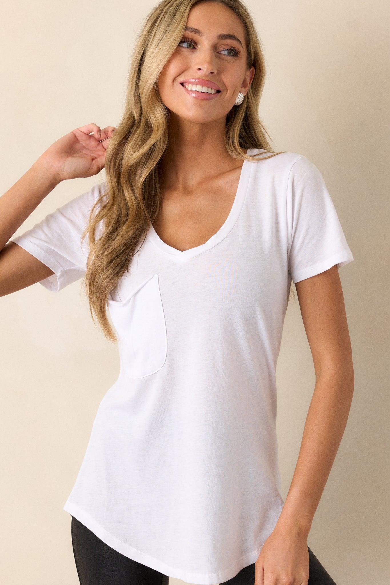 Z Supply White Pocket Tee Product Image