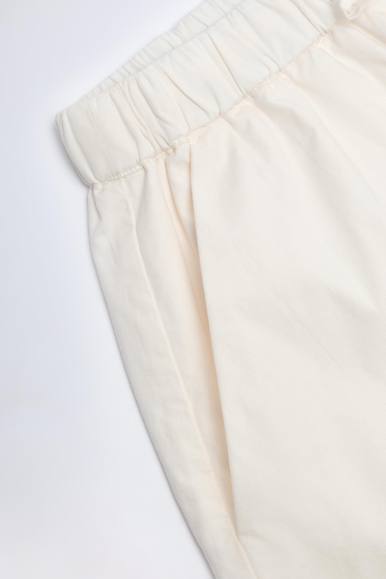 Mid-Rise Cotton-Poplin Shorts in White Product Image