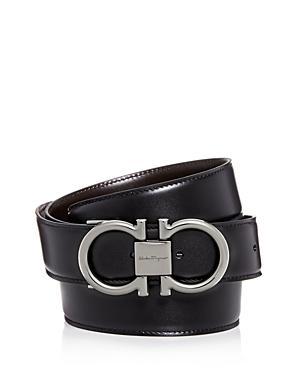 Mens Double-Gancini Reversible Leather Belt Product Image