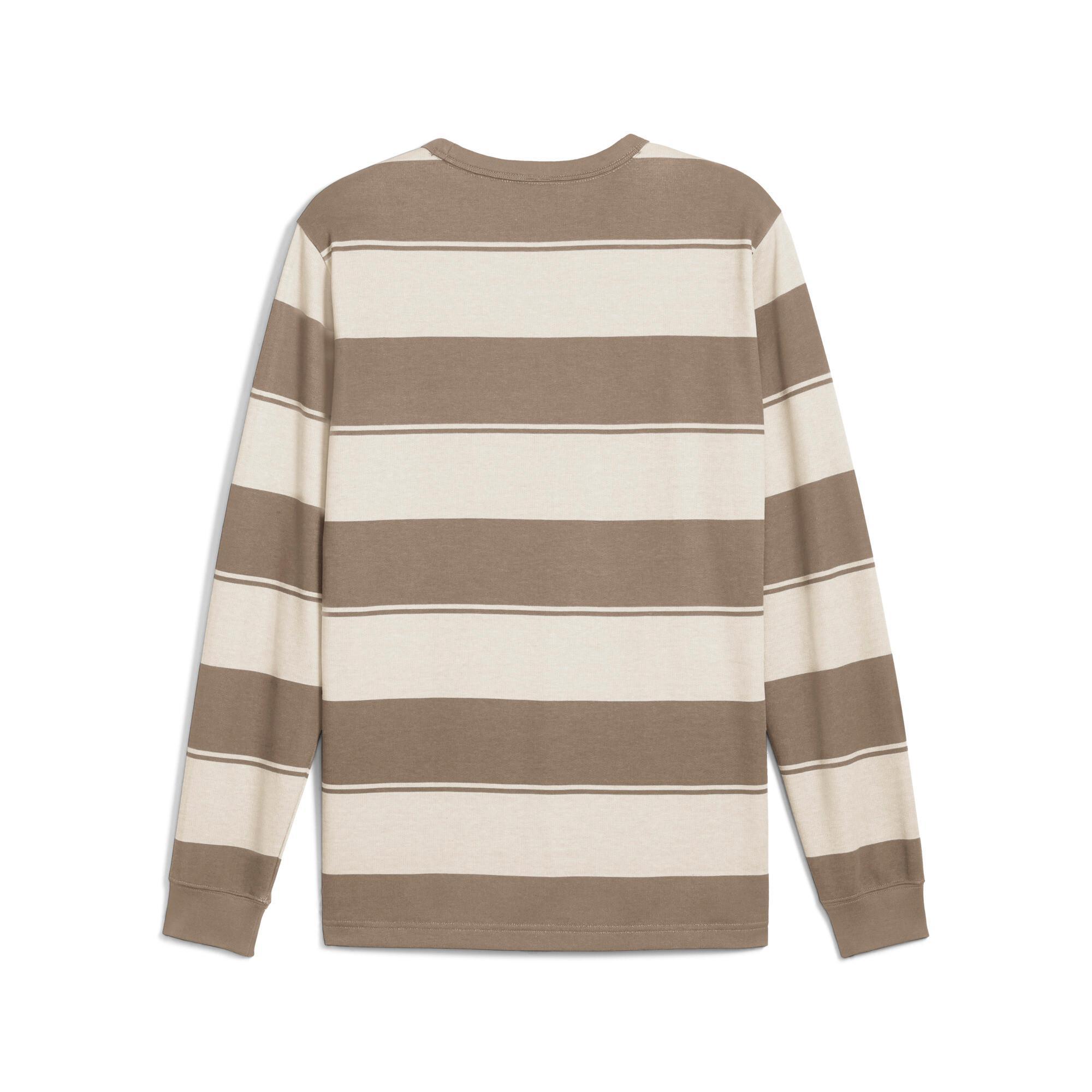 PUMA Class Men's Striped Crew Sweatshirt Product Image