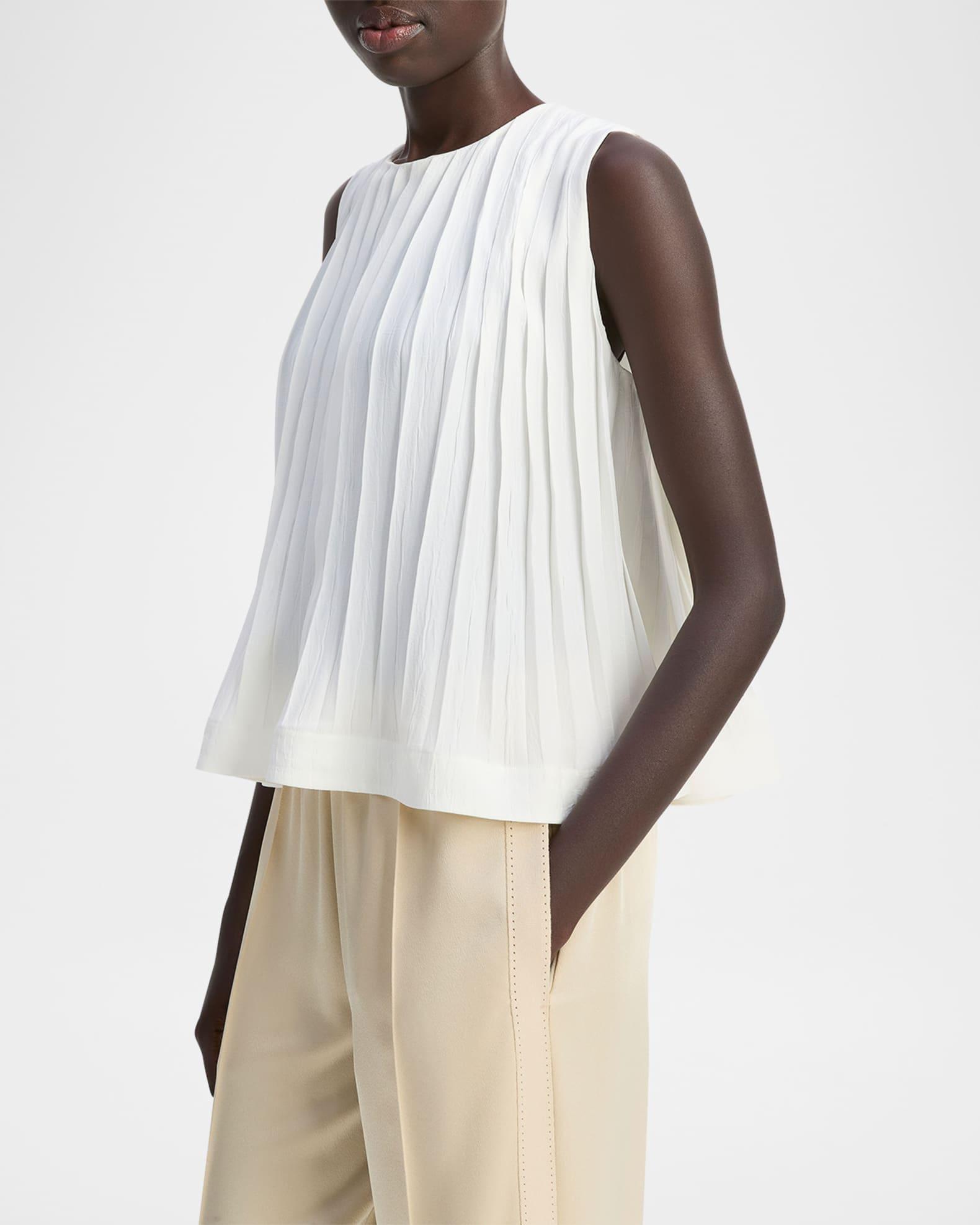 Sleeveless Pleated A-Line Top Product Image