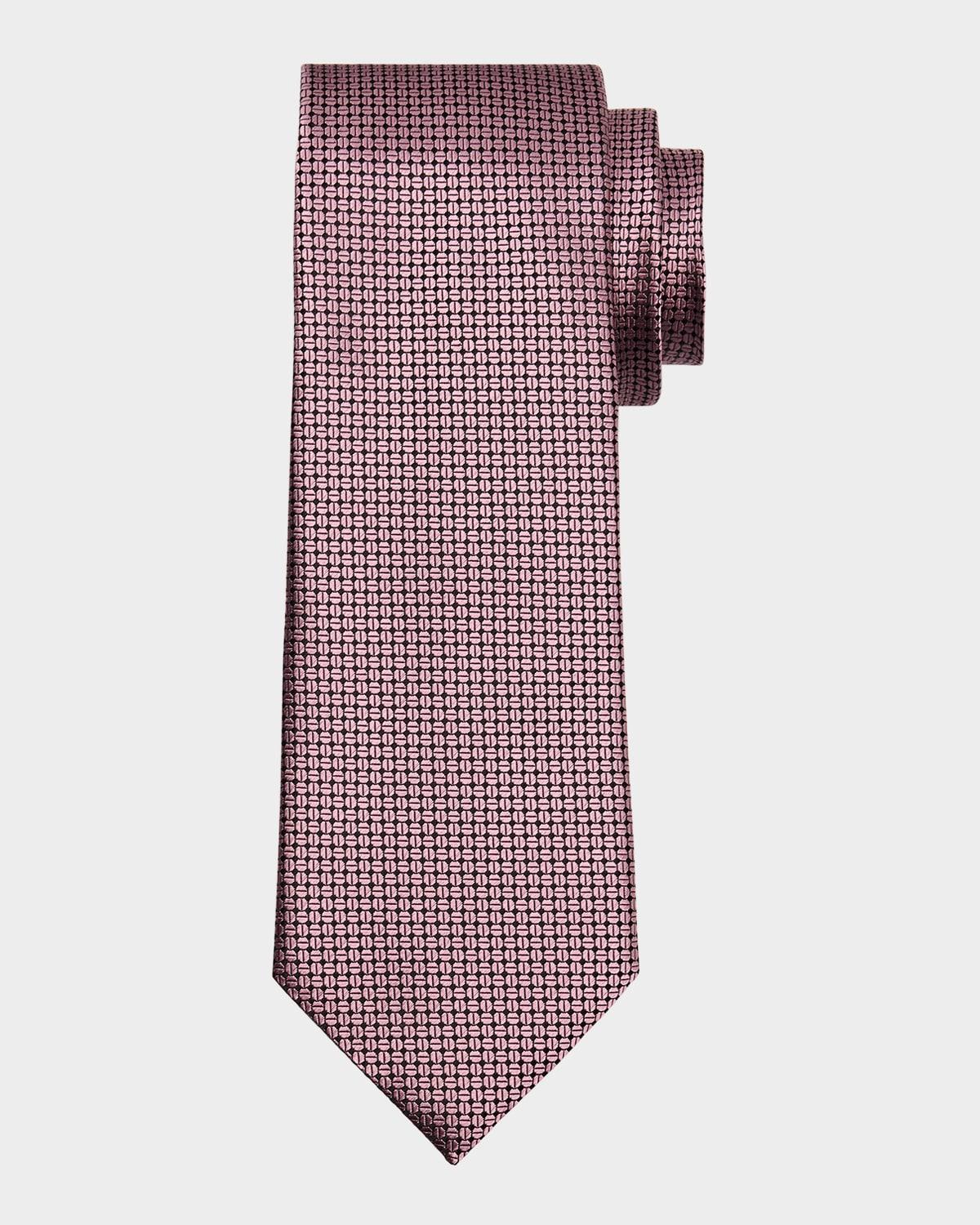 Mens Tonal Geometric Jacquard Tie Product Image