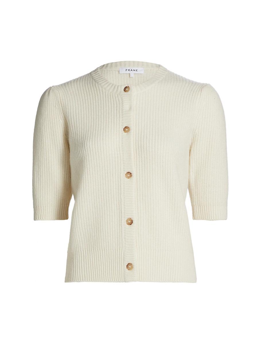 Womens Shrunken Wool-Cashmere Cardigan Product Image