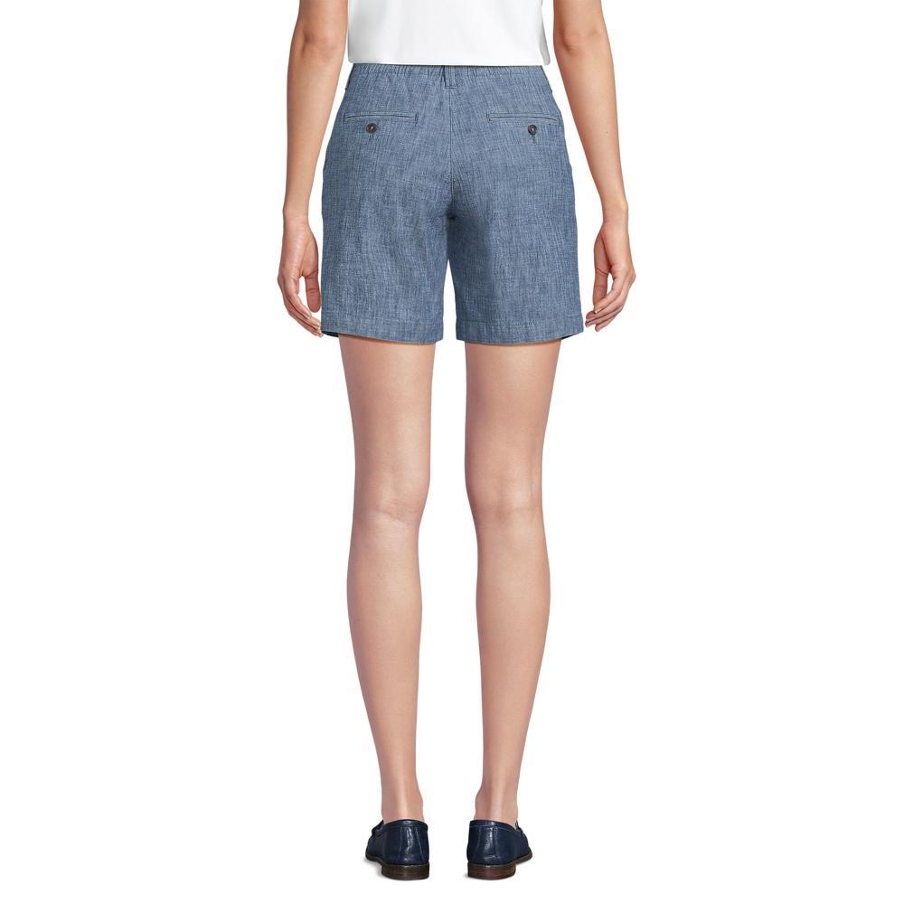 Womens Lands End Elastic Back Classic Chino Shorts Product Image