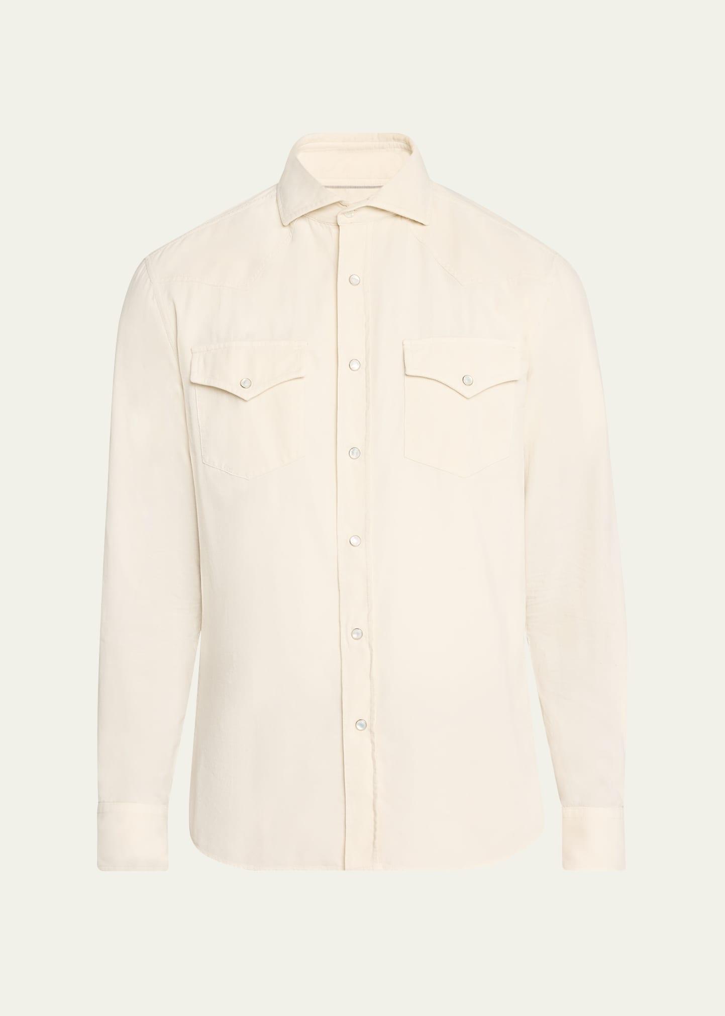 Mens Cotton Corduroy Western Shirt Product Image