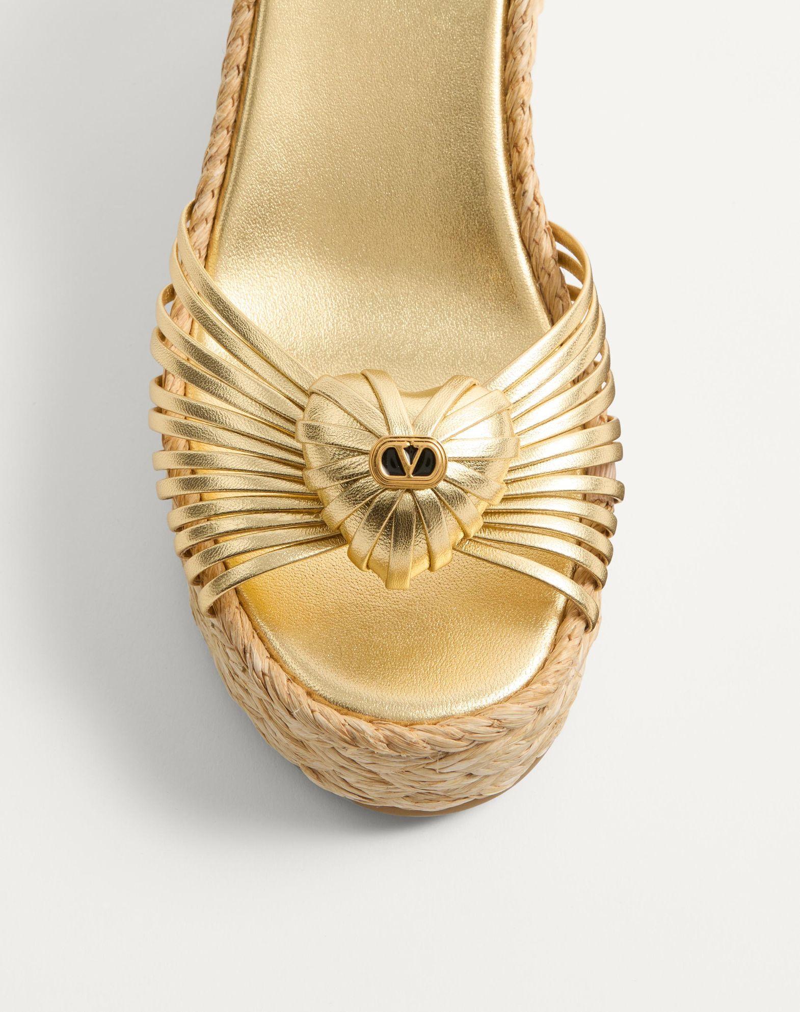 ROYAL WEDGE SANDAL IN LAMINATED NAPPA LEATHER 100MM Product Image