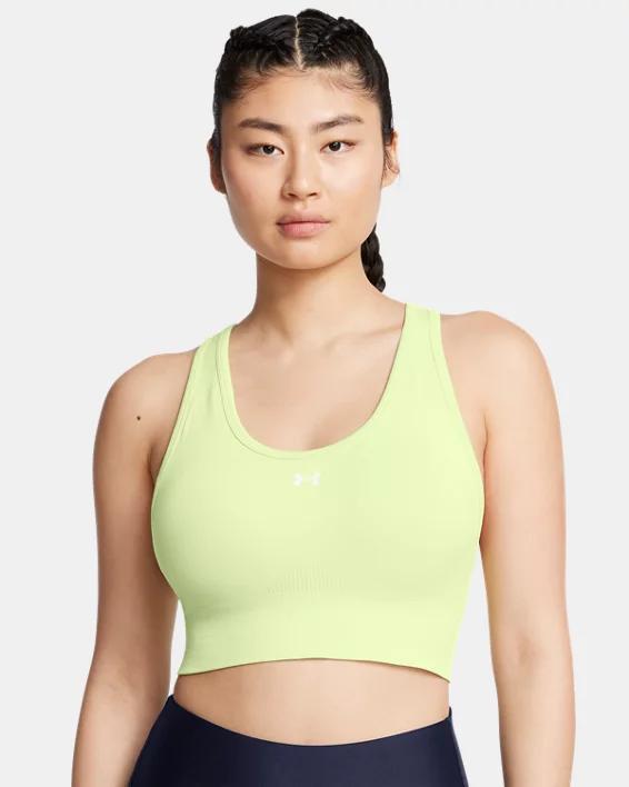 Women's Under Armour Vanish Seamless Medium-Impact Mid Sports Bra, Size: XL, White Product Image