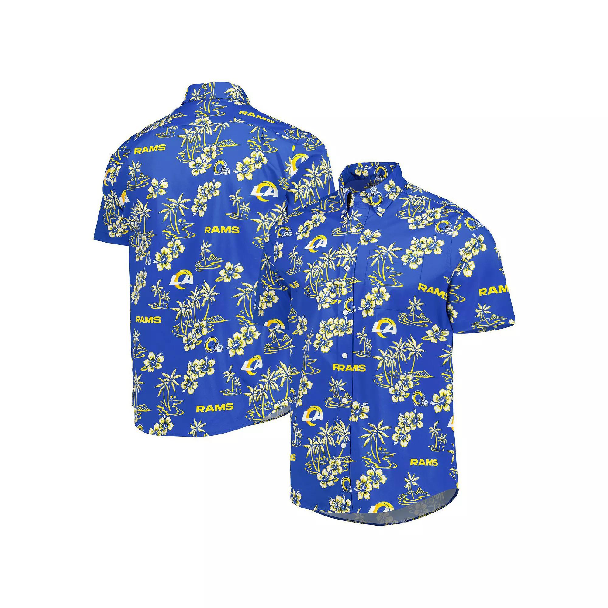Men's Reyn Spooner Royal Los Angeles Rams Kekai Button-Up Shirt,  Product Image