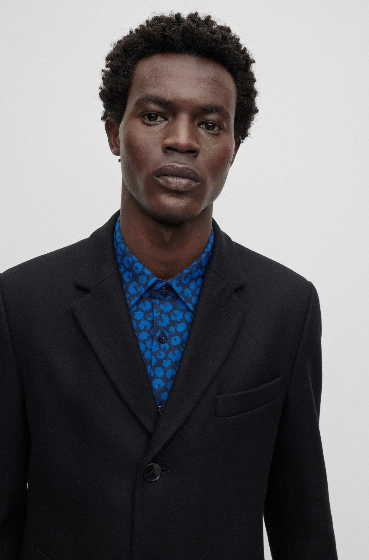 Slim-fit coat in a virgin-wool blend Product Image