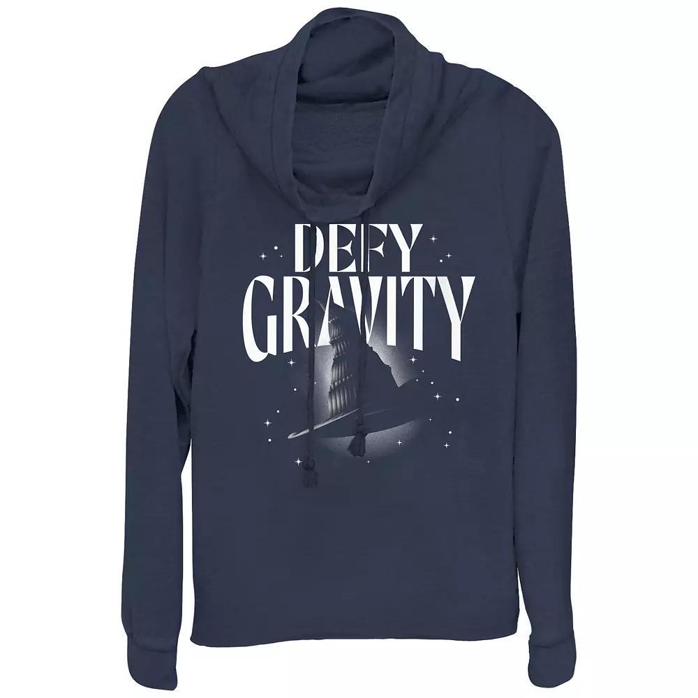 Women's Wicked Defy Gravity Cowlneck Graphic Lightweight Long Sleeve, Size: XXL, Blue Product Image