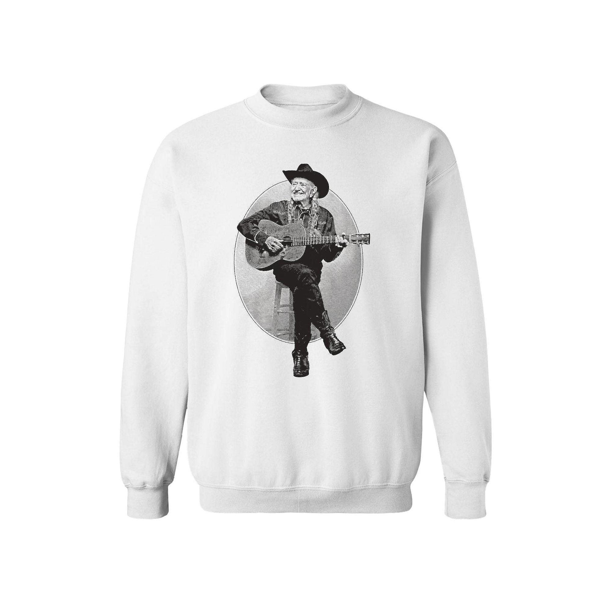Junior's Willie Nelson Old WN Sitting Graphic Fleece Sweatshirt, Women's,  Product Image