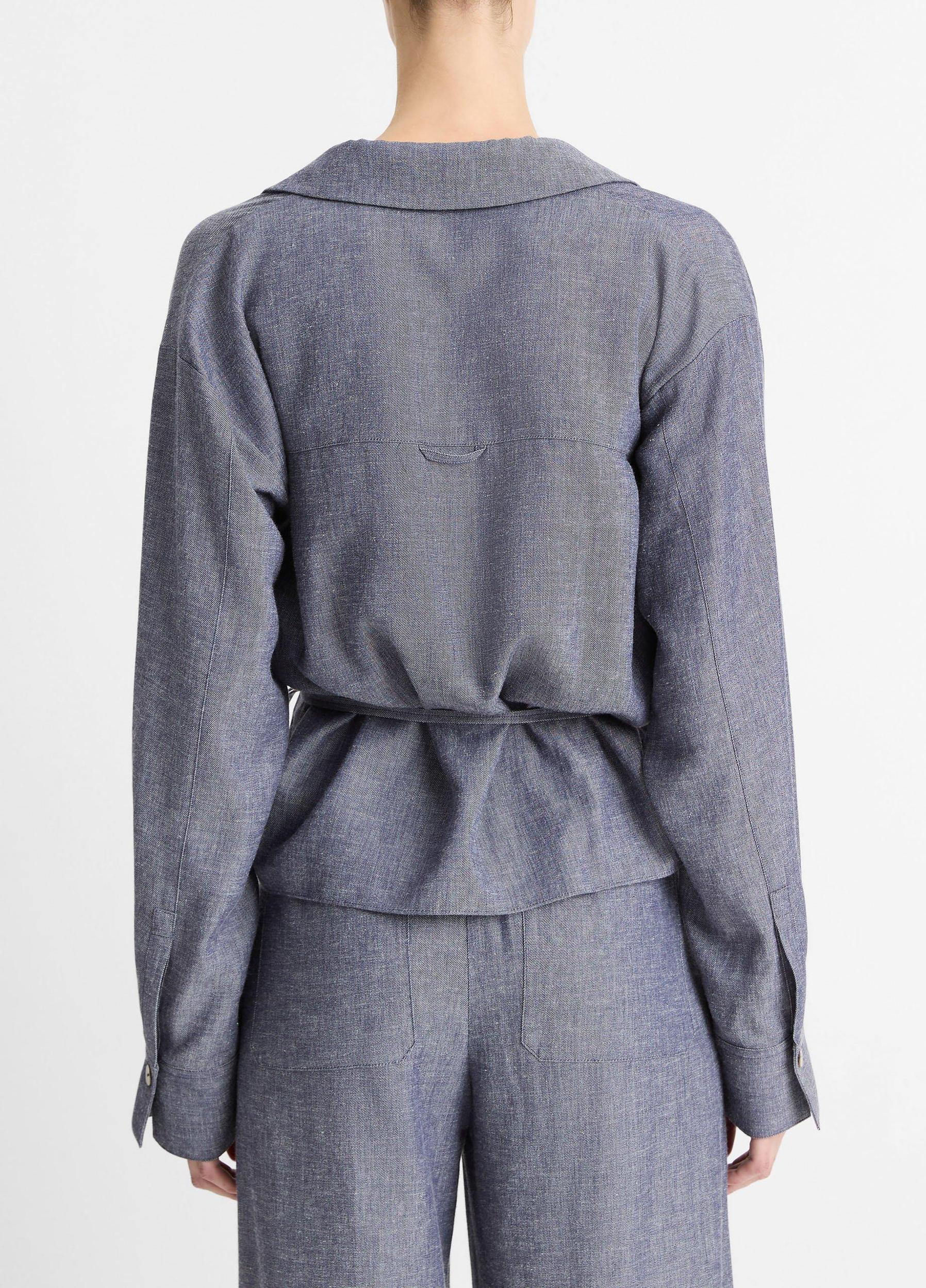 Collared Wrap Top Product Image