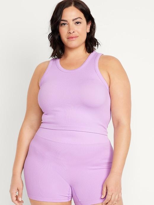 Fitted Seamless Ribbed Tank Top Product Image