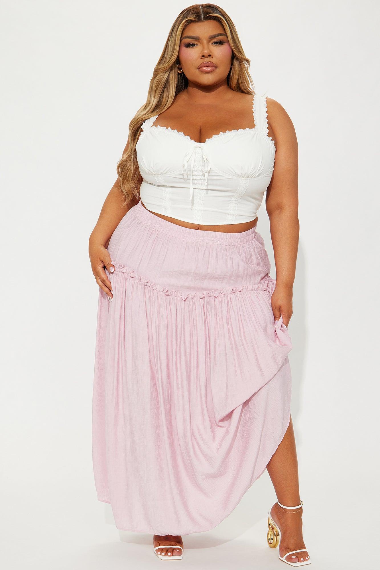 Lily Maxi Skirt - Pink Product Image