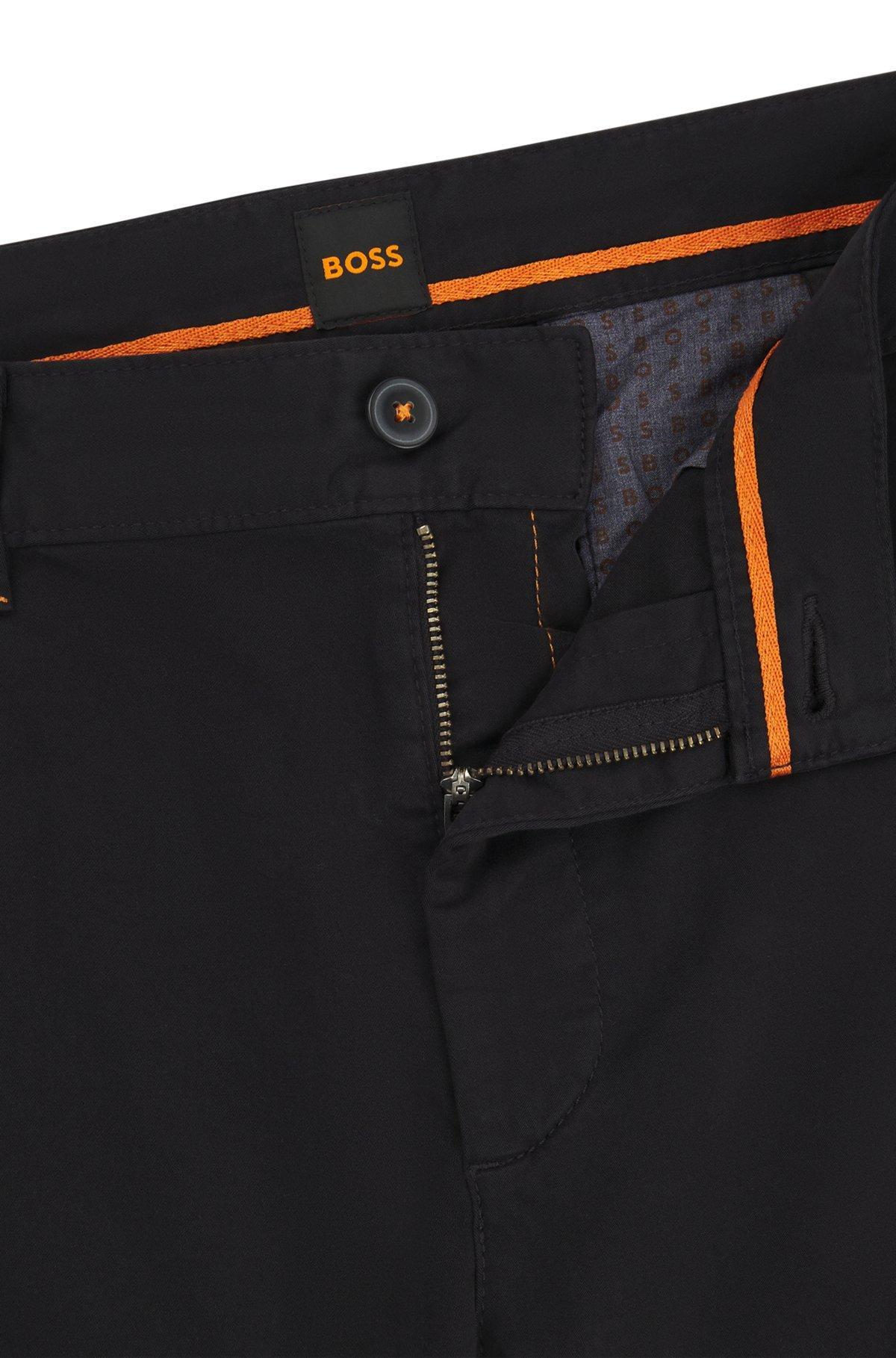 BOSS - Slim-fit chinos in stretch cotton - Black Product Image