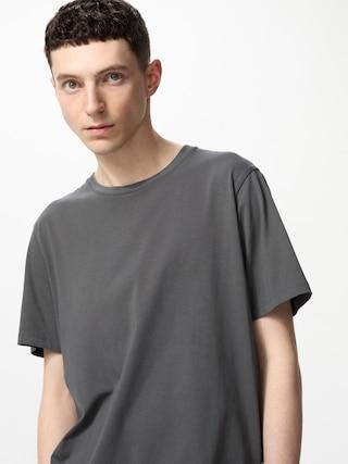 SUPIMA Cotton T-Shirt Gray Small UNIQLO US Product Image