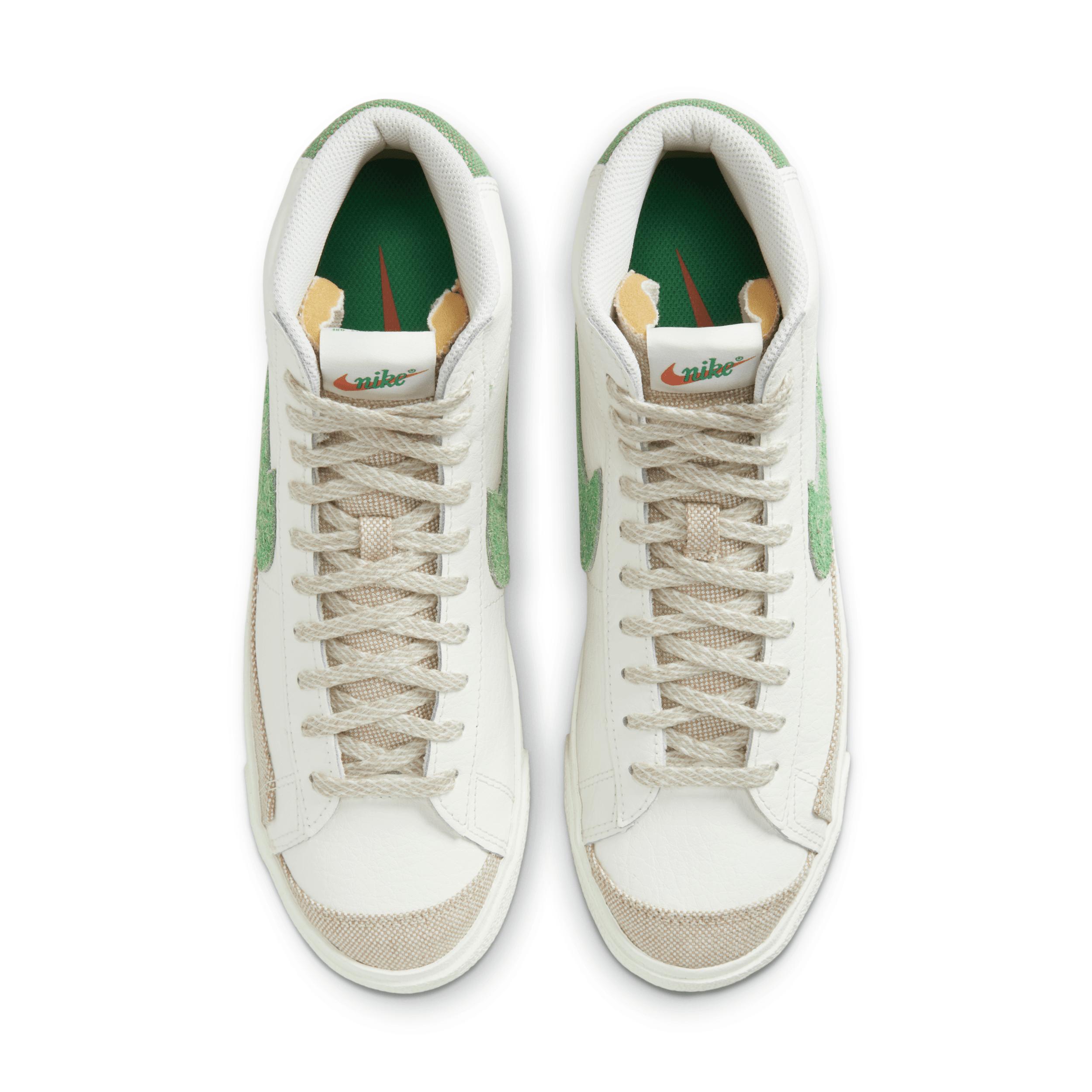 Nike Mens Blazer Mid 77 Vintage - Shoes Orange/Green/White Product Image