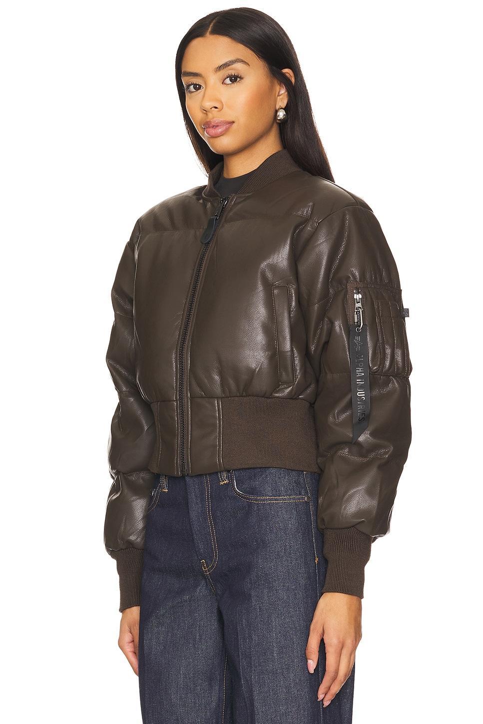 Sierra Faux Leather Short Puffer ALPHA INDUSTRIES Product Image