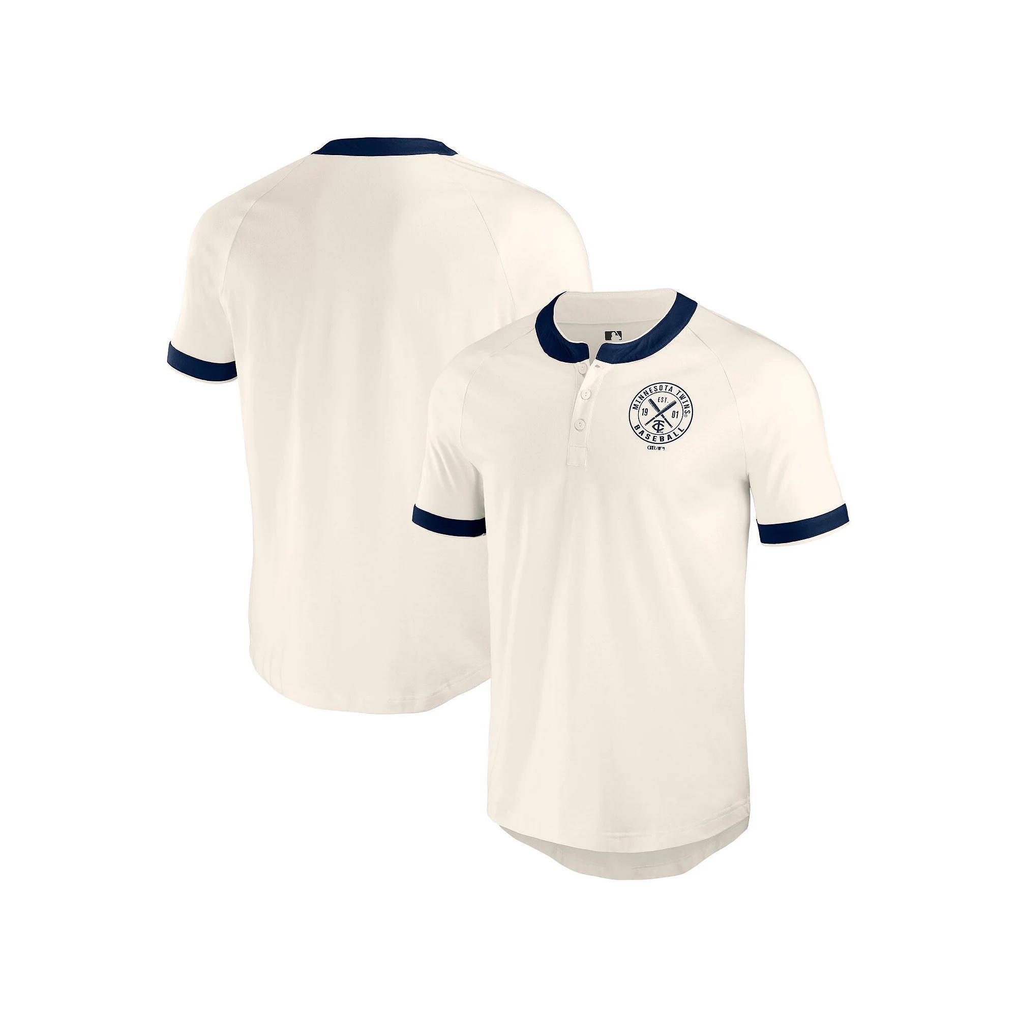 Men's Darius Rucker Collection by Fanatics White Minnesota Twins Henley Raglan T-Shirt,  Product Image