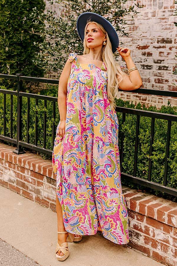 Resort Radiance Paisley Maxi Dress Curves Product Image