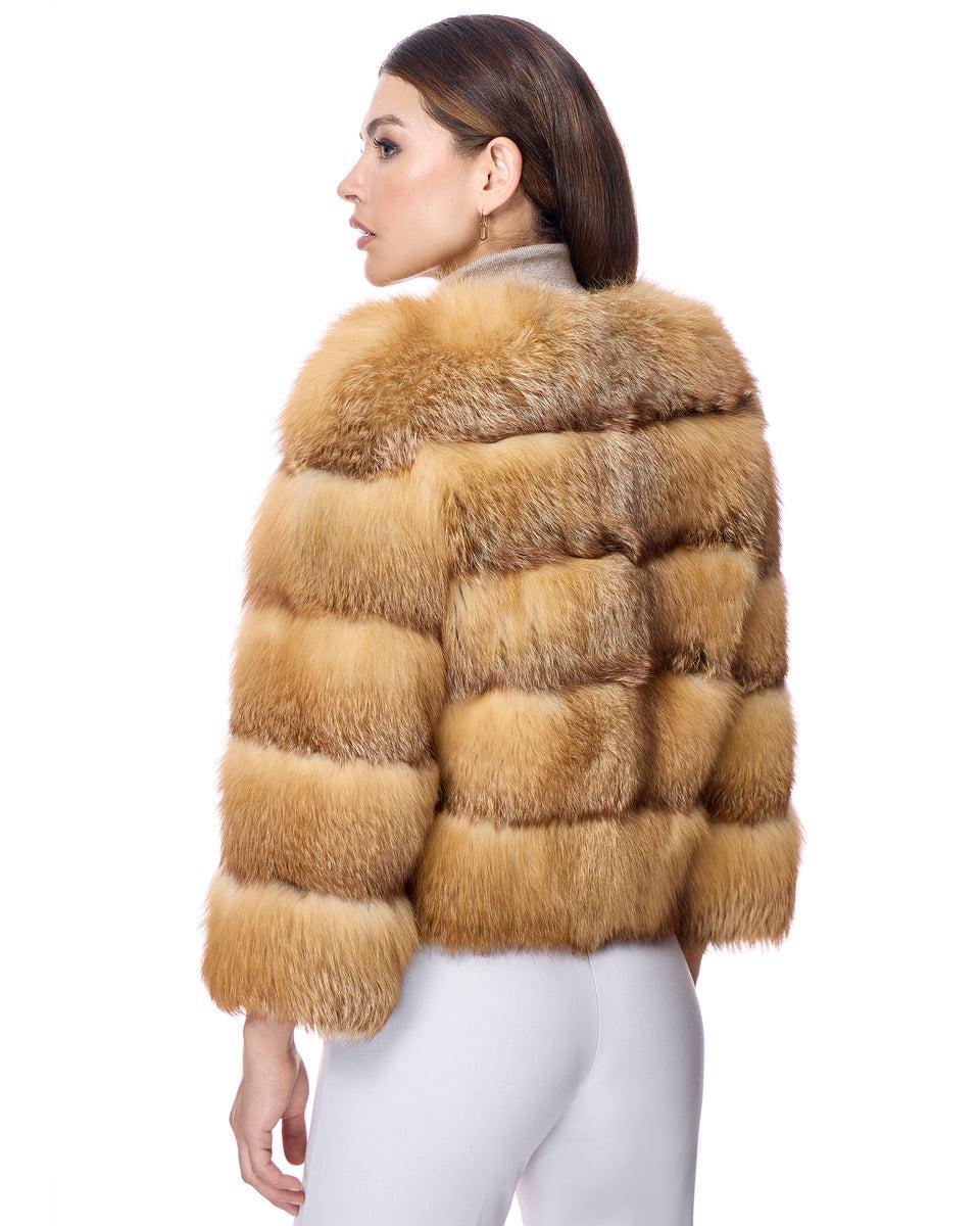 Collarless Fox Jacket Product Image