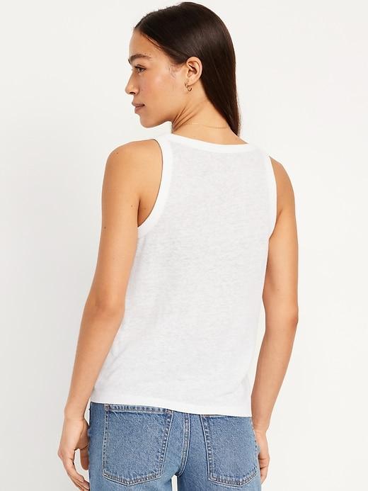 Linen-Blend Tank Top Product Image