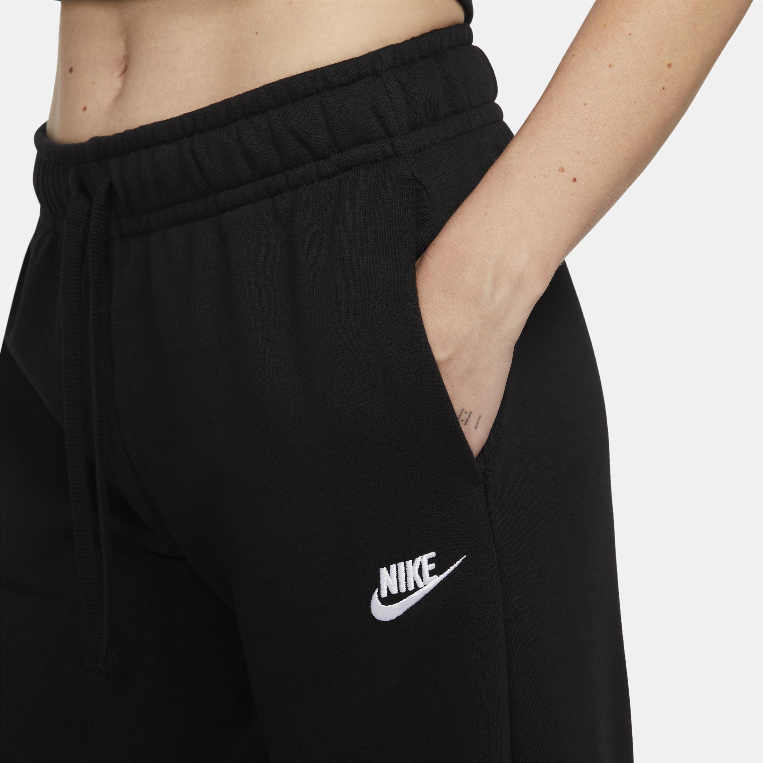 Womens Nike Sportswear Club Fleece Mid-Rise Wide-Leg Sweatpants Product Image