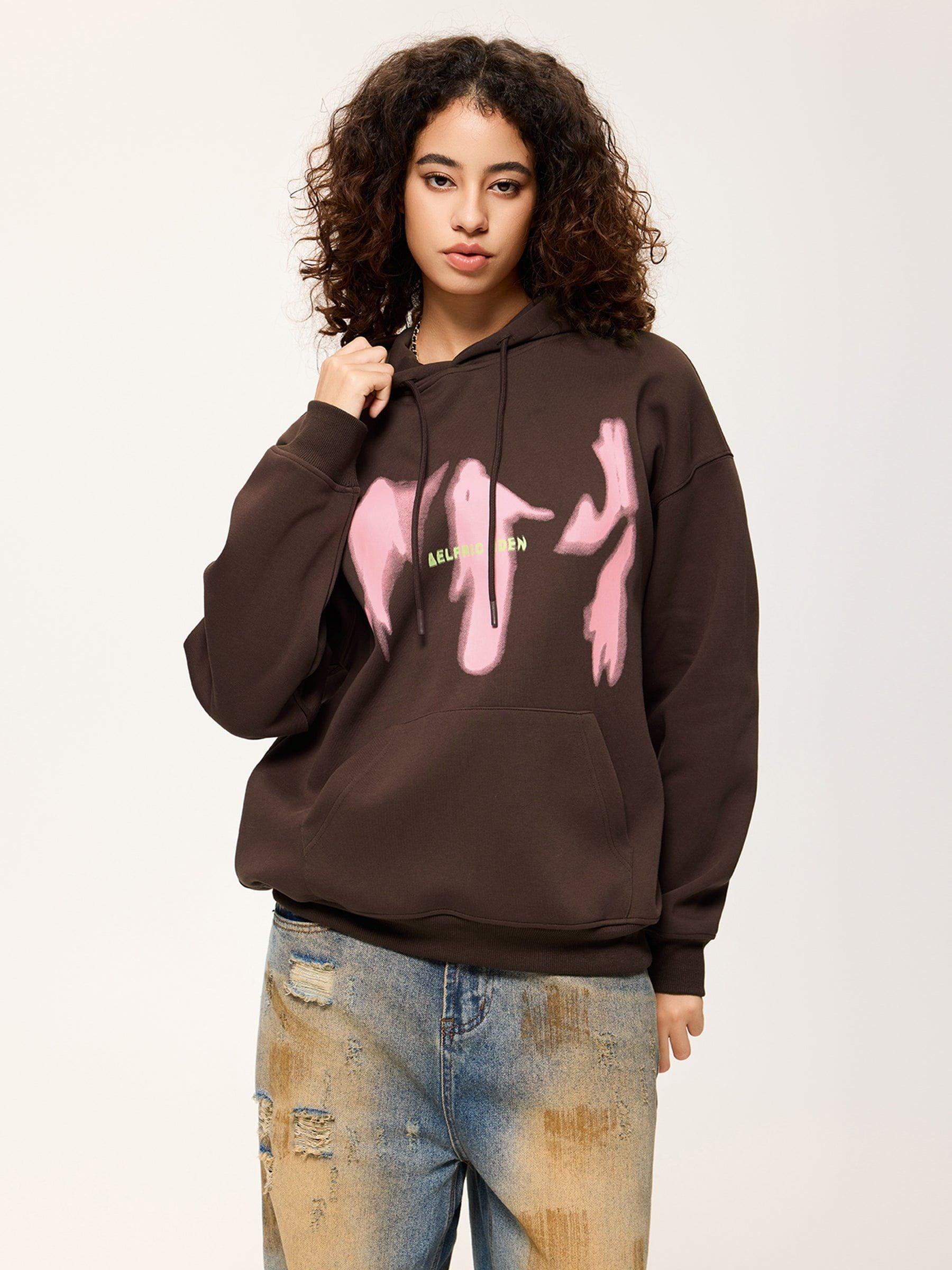Aelfric Eden Abstract Shadow Print Pullover Hoodie Product Image