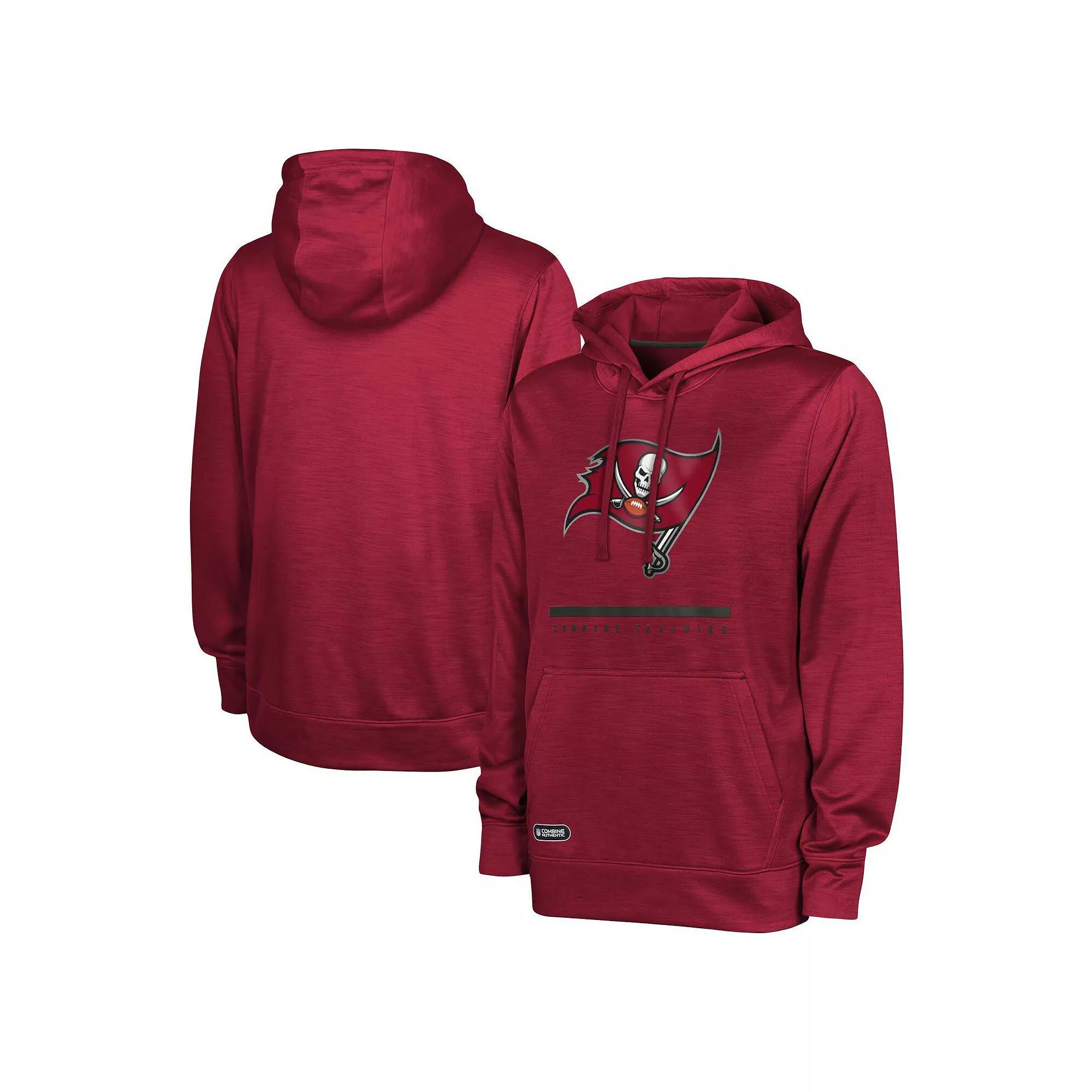 Men's Red Tampa Bay Buccaneers Speed Drill Streak Pullover Hoodie, Size: 2XL Product Image