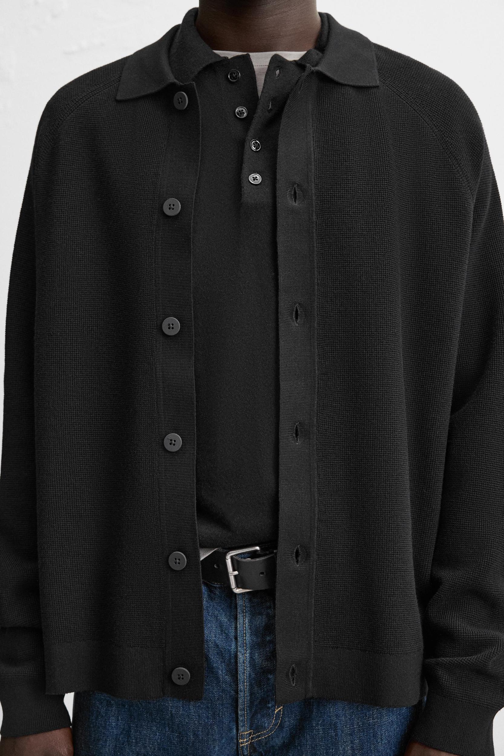 TEXTURED VISCOSE CARDIGAN Product Image