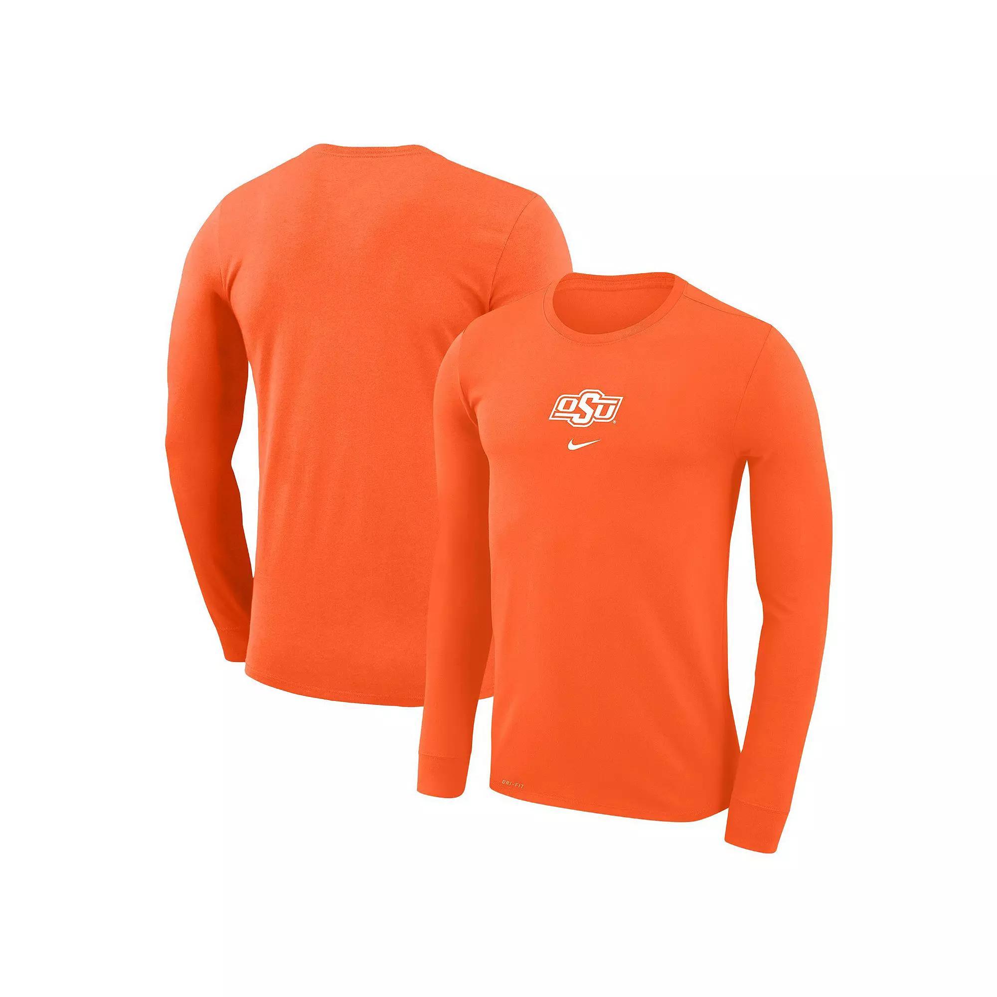 Men's Nike Orange Oklahoma State Cowboys Basketball Shootaround Long Sleeve T-Shirt,  Product Image