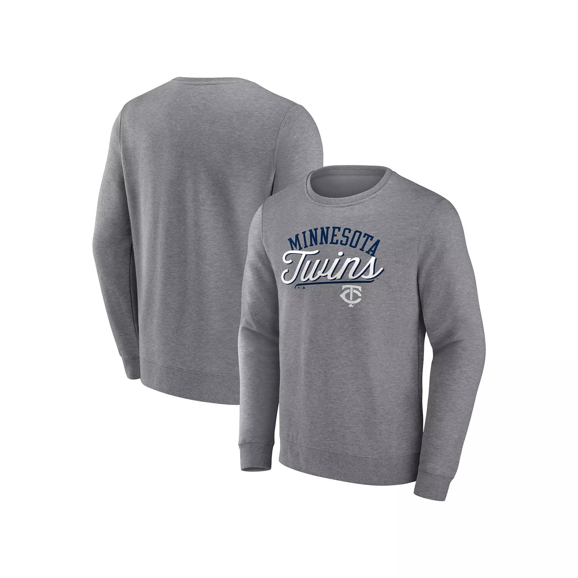 Men's Fanatics Branded Heather Gray Washington Nationals Simplicity Pullover Sweatshirt,  Product Image