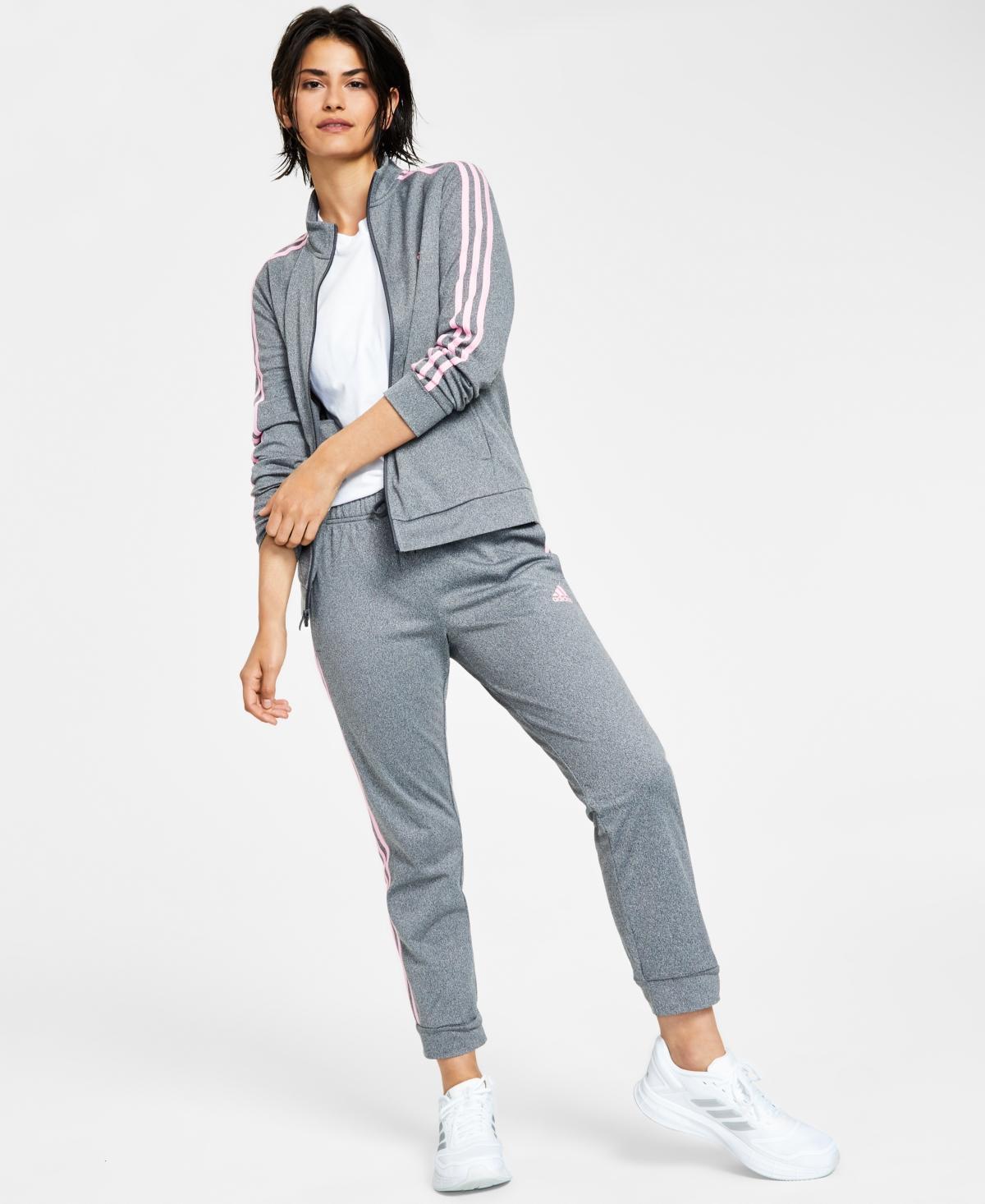 adidas Primegreen Essentials Warm-Up Slim 3-Stripes Track Jacket Legend Ink S Womens Product Image