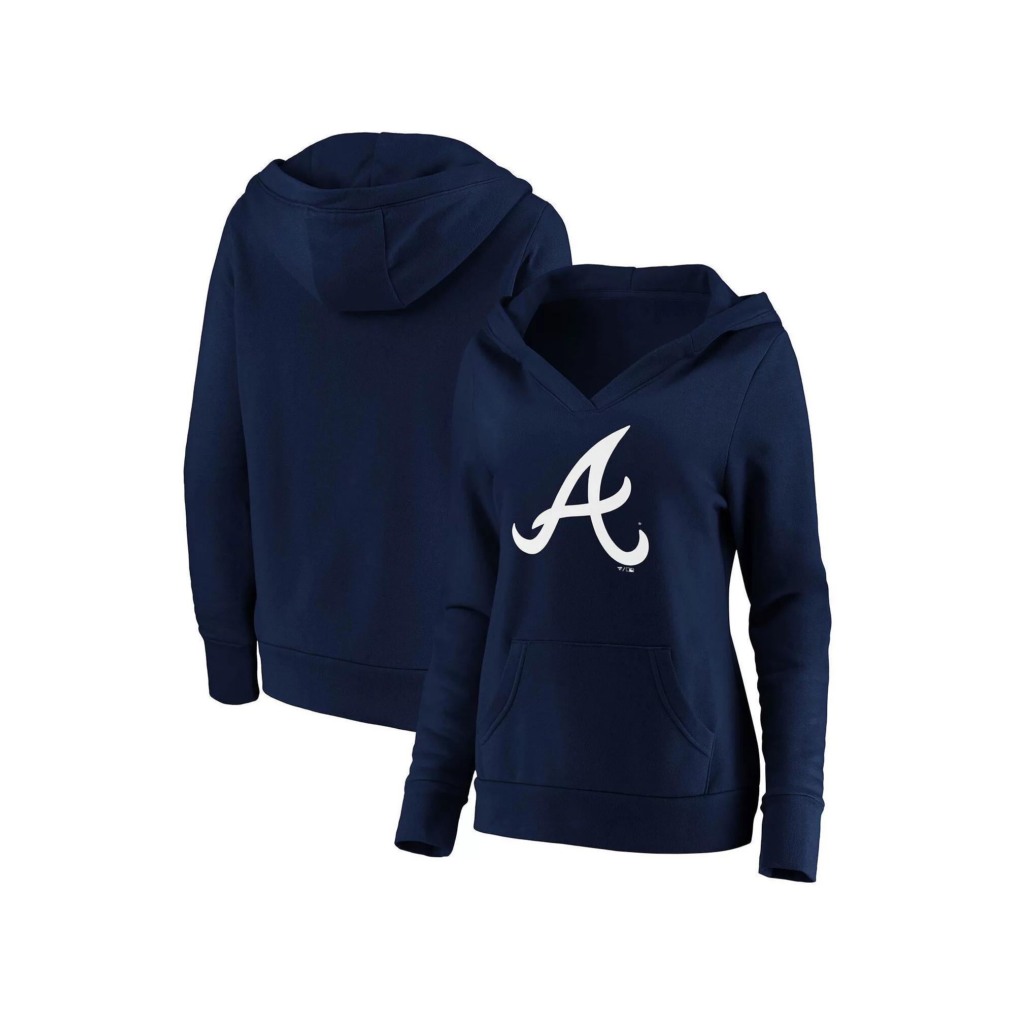 Women's Fanatics Branded Black Chicago White Sox Official Logo Crossover V-Neck Pullover Hoodie,  Product Image