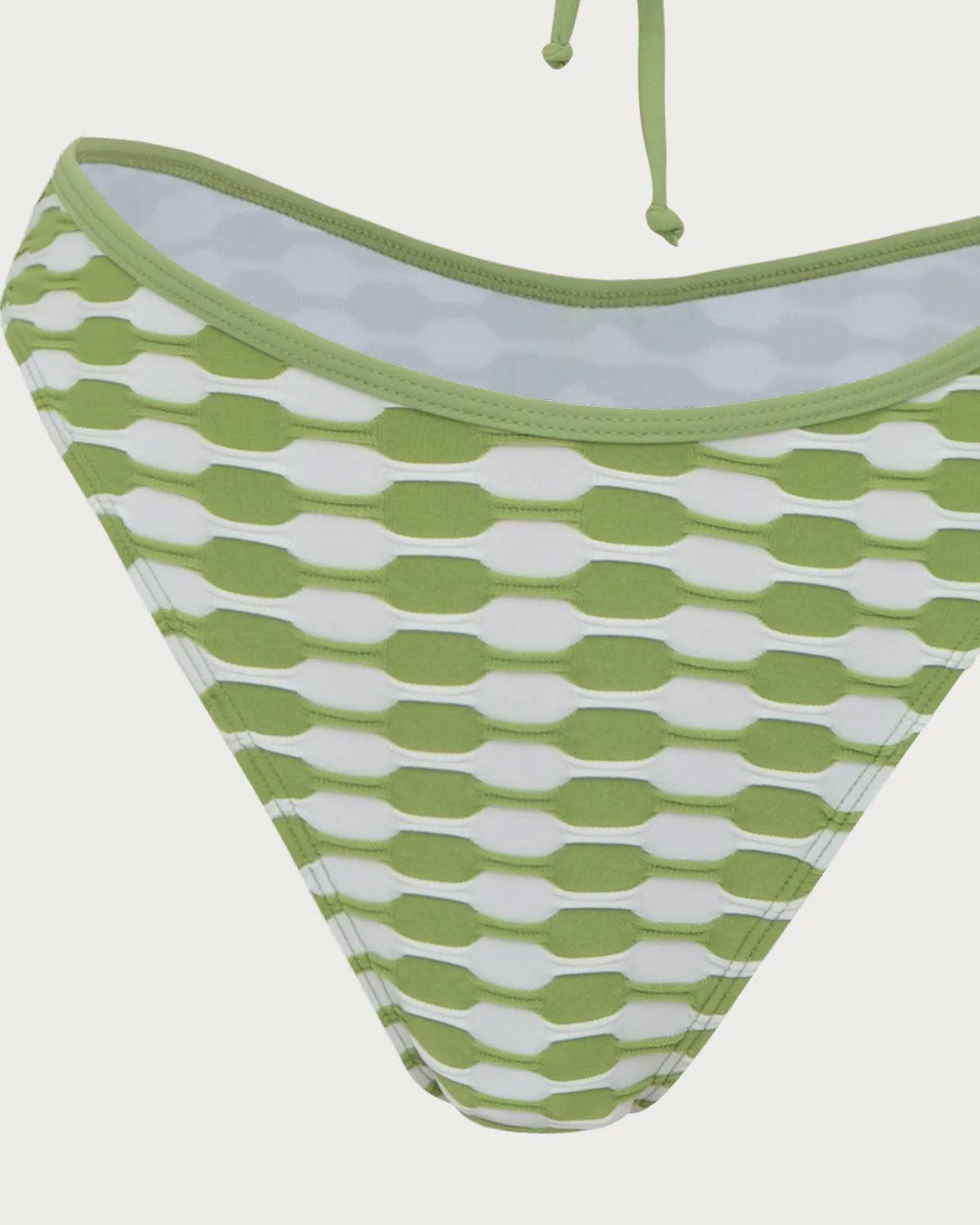 Green Geometric Halter Bikini Set Product Image