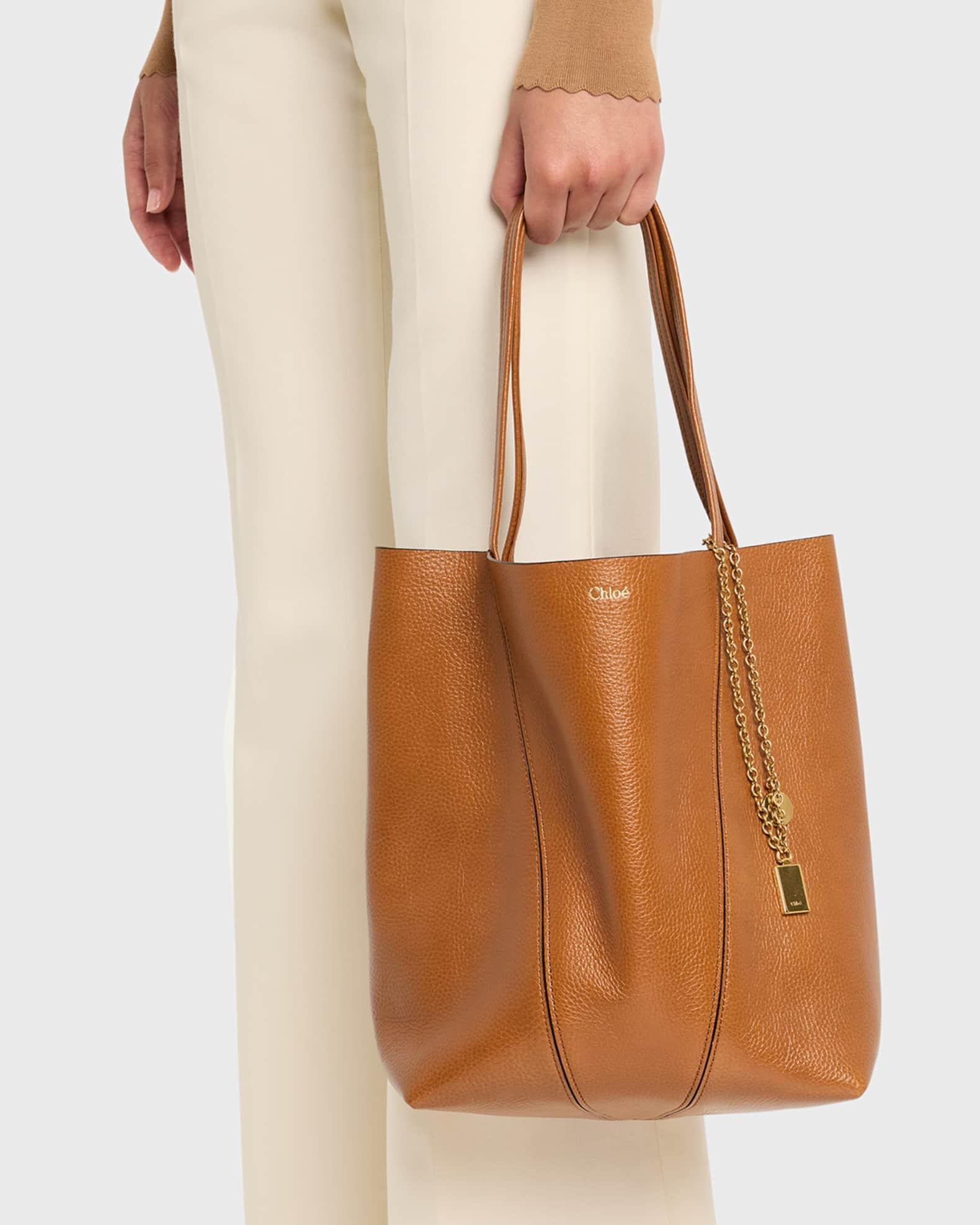 Spin Medium Tote Bag in Leather  Product Image