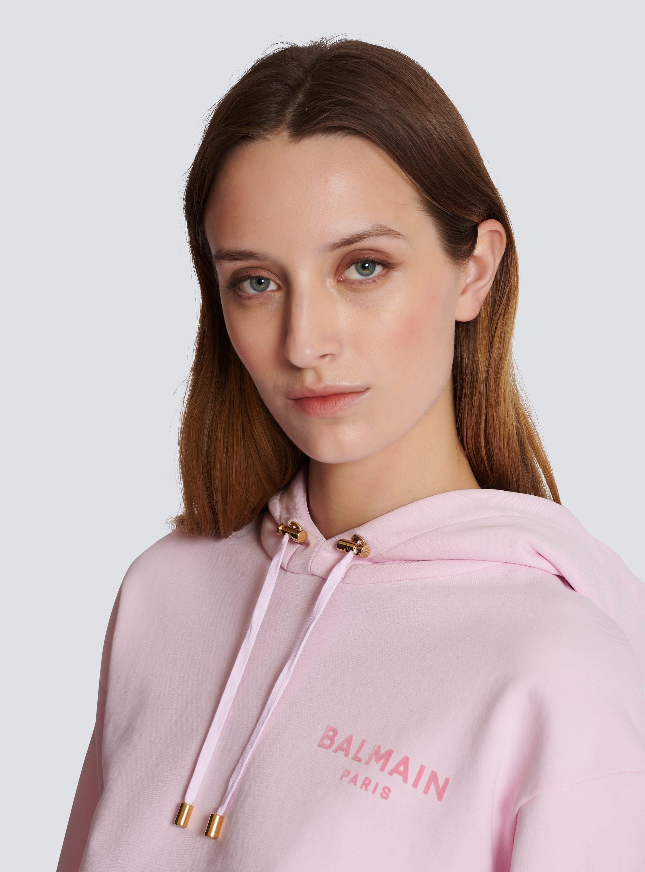 Flocked Balmain Paris hoodie Product Image