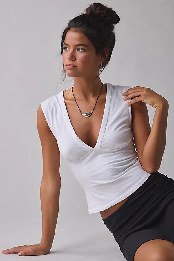 Motel Emberly Plunge Front Cropped Tank Top Womens at Urban Outfitters Product Image