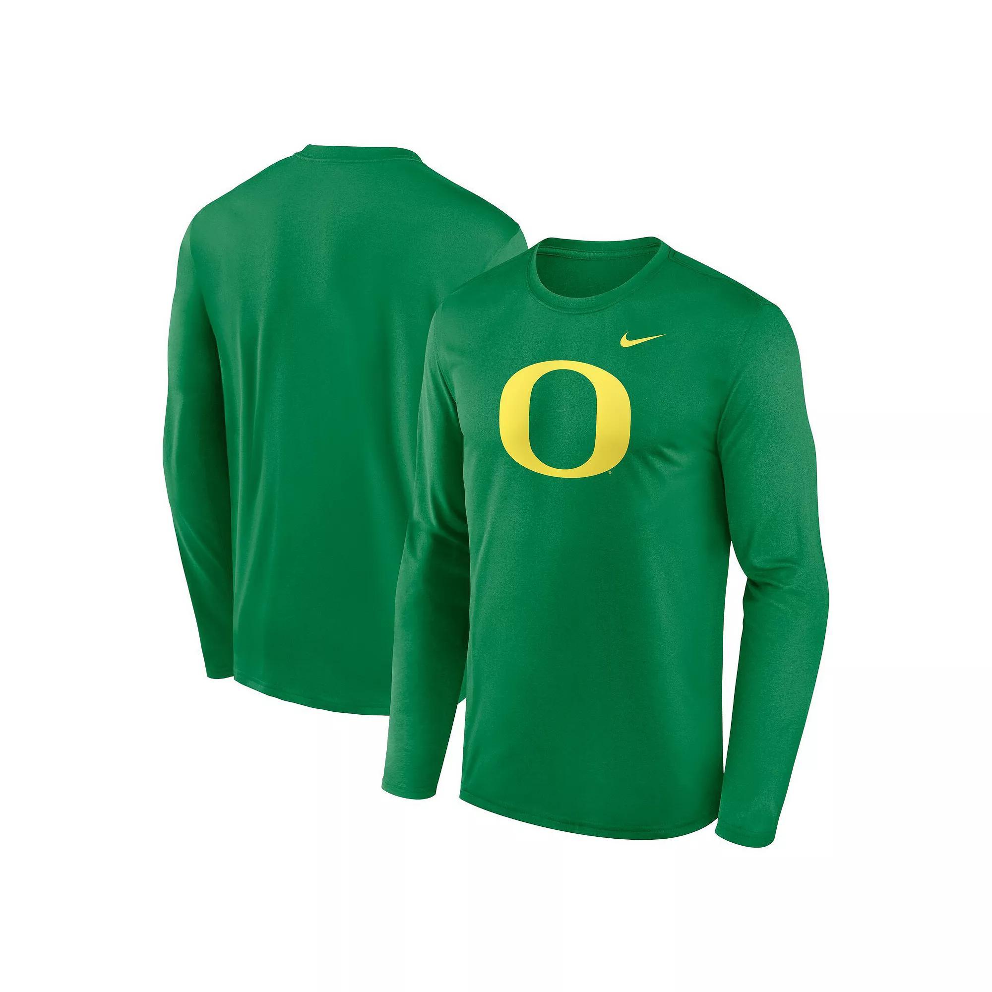 Men's Nike Green Oregon Ducks Primetime Primary Legend Long Sleeve T-Shirt, Size: 2XL Product Image